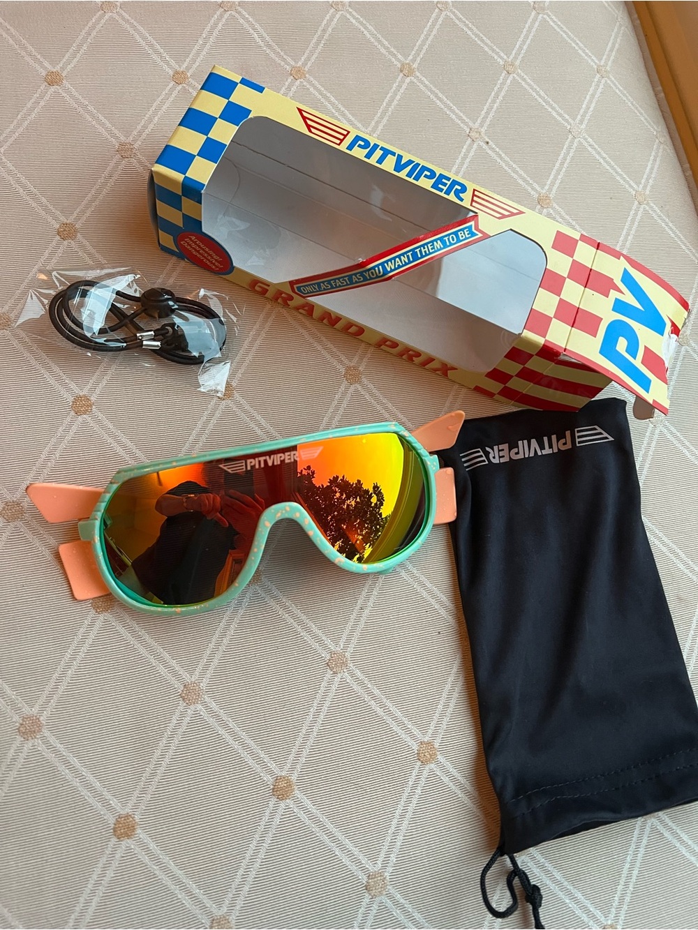 Pit Viper "The Peaches and Green" Grand Prix Sunglasses - Picture 2 of 4